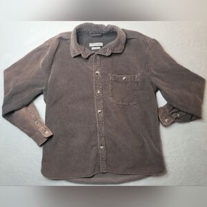 Urban Outfitters Uo Big Corduroy Work Shirt In Brown Sz M Button Down Damaged